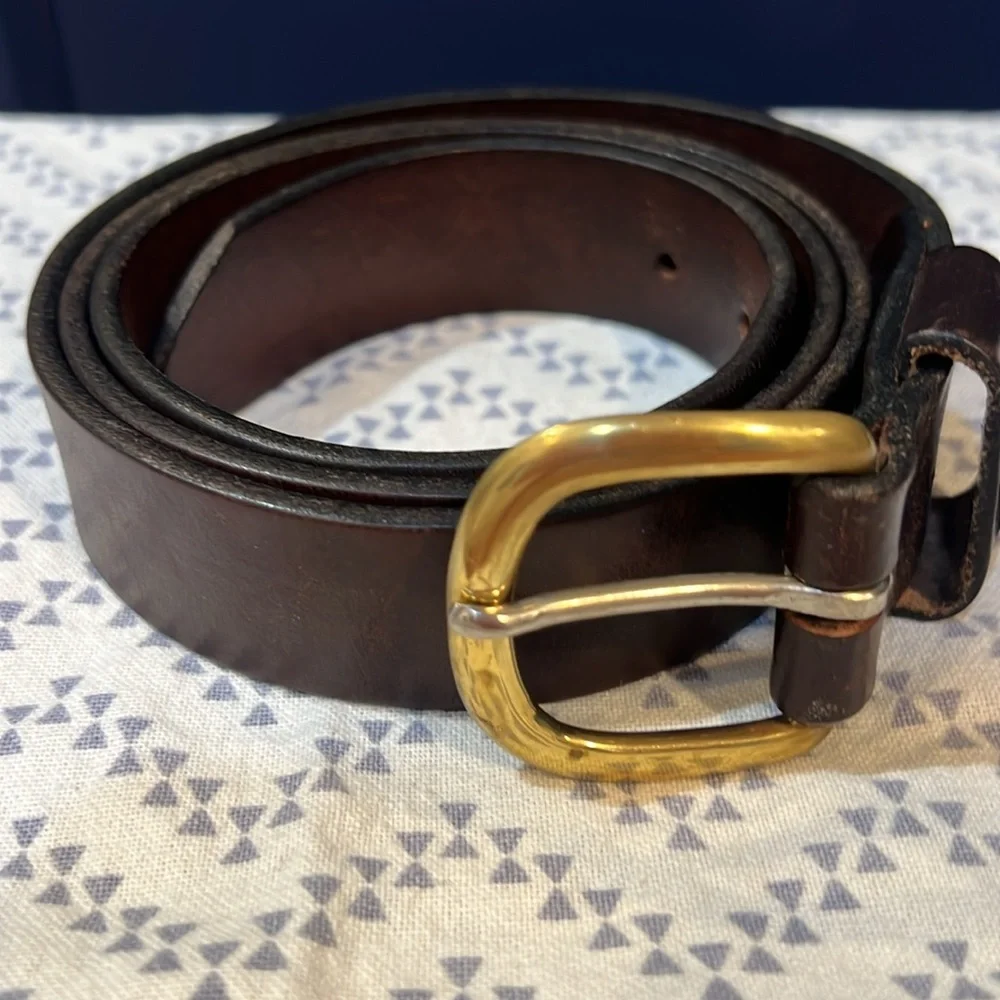 Winchester 38 Brown Leather 12 Gauge Shot Gun Shell Belt Brass Buckle USA